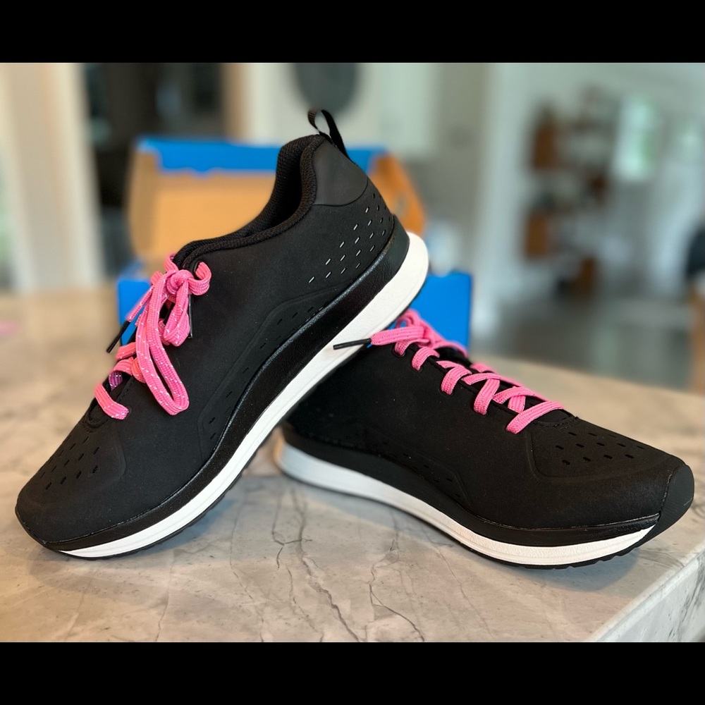 Brand new in box - Shimano Spin bike shoes size 6.5 (Euro 38).  Cleats included